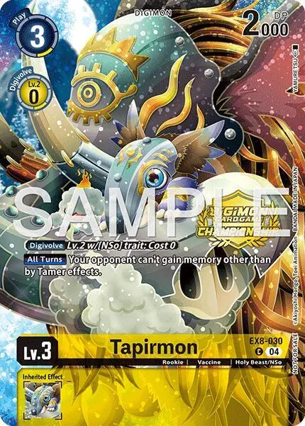 Tapirmon (Championship 25-26 Season 2 Tamers Pack) card art
