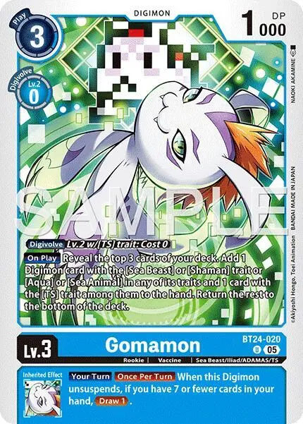 Gomamon card art