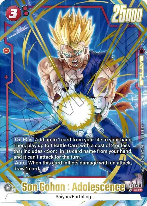 Son Gohan : Adolescence (Alternate Art) card art