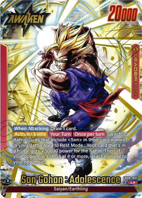 Son Gohan : Adolescence (Alternate Art) card art