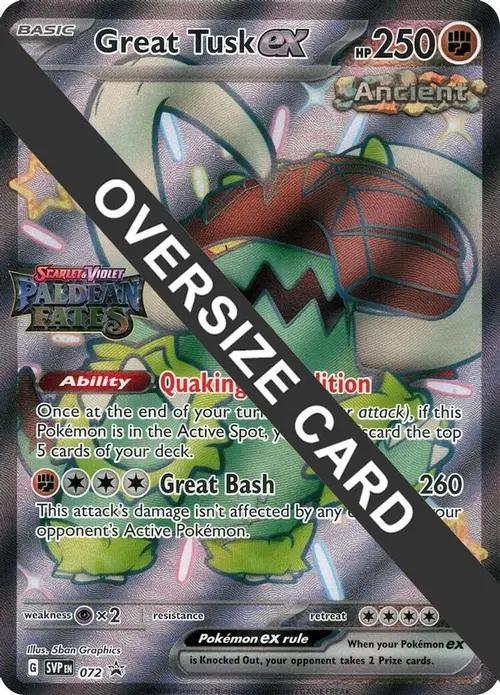 Great Tusk ex - 072 (Paldean Fates Stamped) card art