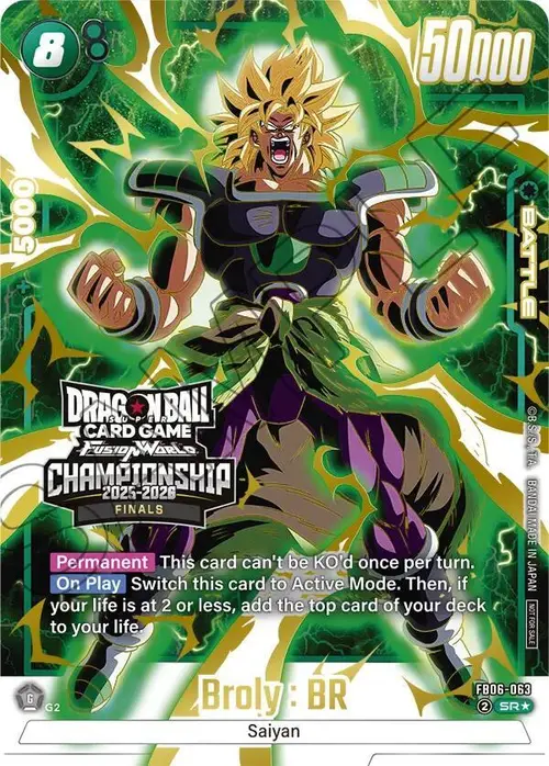 Broly : BR (Championship 2025-2026 Finals) card art