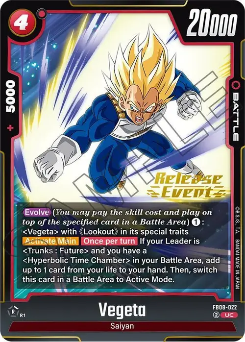Vegeta card art