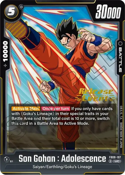 Son Gohan : Adolescence card art