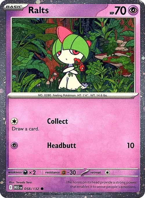 Ralts (Cosmos Holo) card art