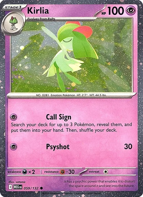 Kirlia (Cosmos Holo) card art