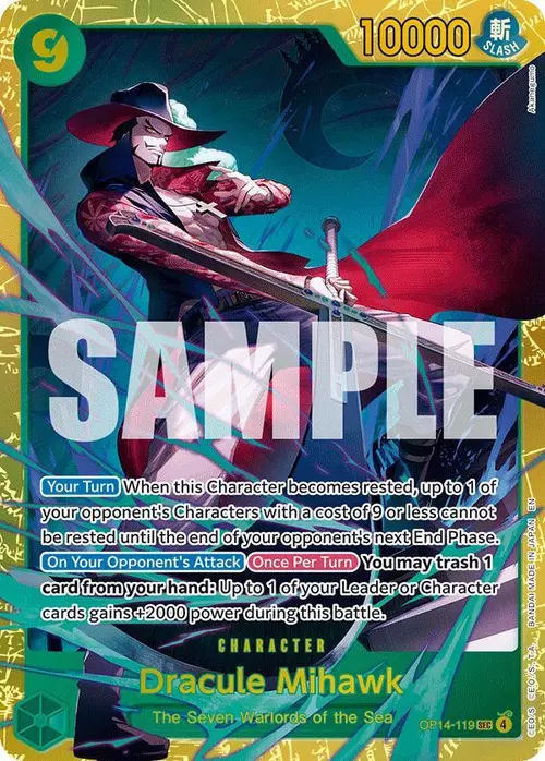 Dracule Mihawk - OP14-119 card art