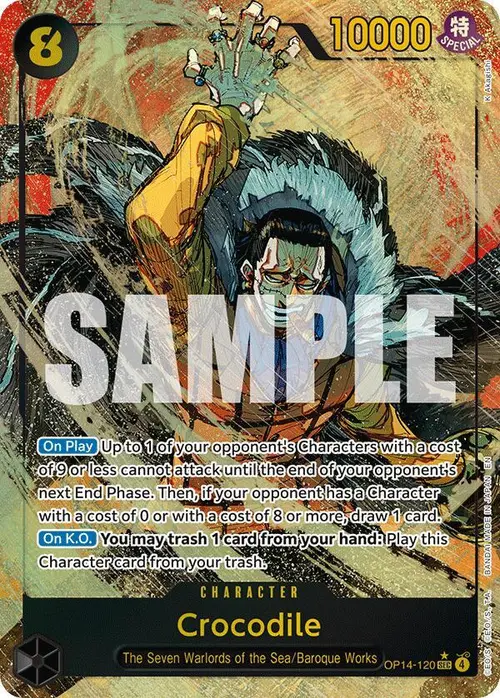 Crocodile - OP14-120 (Alternate Art) card art