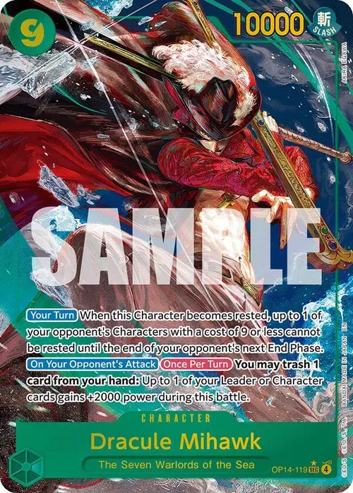 Dracule Mihawk - OP14-119 (Alternate Art) card art