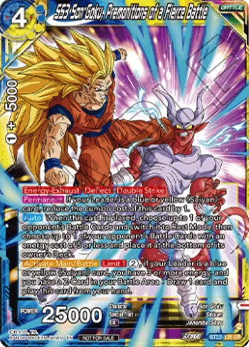 SS3 Son Goku, Premonitions of a Fierce Battle (Championship 2025 Finals Pack) card art