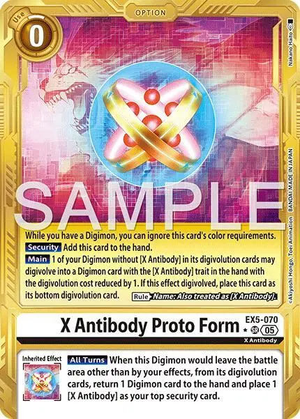 X Antibody Proto Form (Gold Border) card art