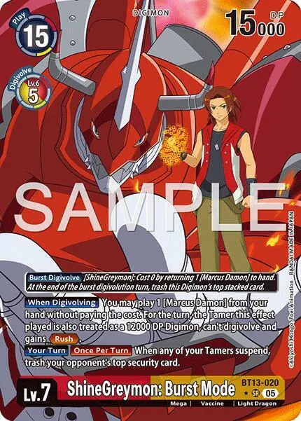 ShineGreymon: Burst Mode (Alternate Art) card art
