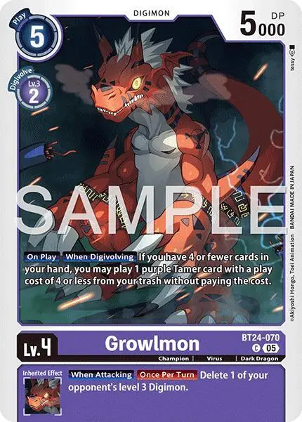 Growlmon card art