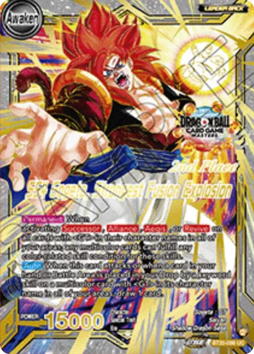 SS4 Son Goku & SS4 Vegeta // SS4 Gogeta, Strongest Fusion Explosion (2nd Place) card art