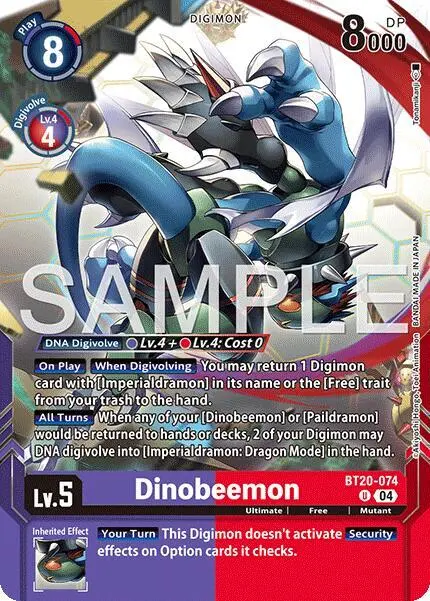 Dinobeemon (Digimon Card Game Playmat & Card Set) card art