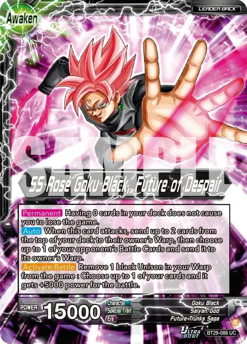 Goku Black // SS Rose Goku Black, Future of Despair card art