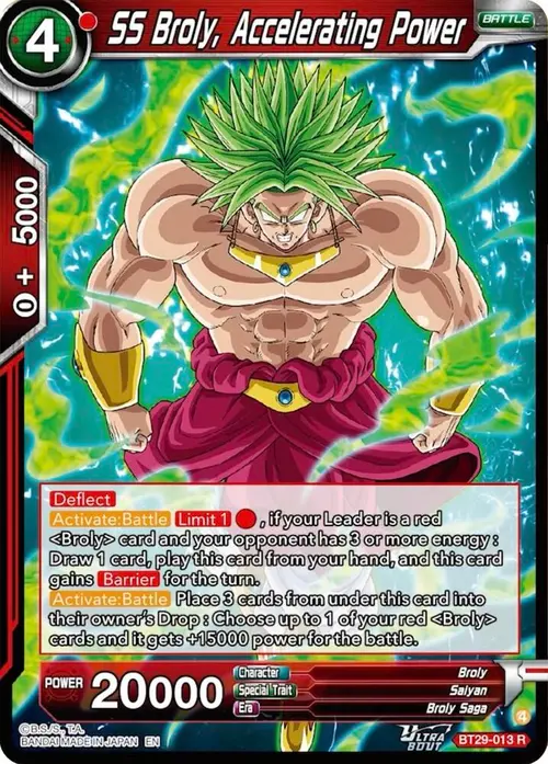 SS Broly, Accelerating Power card art