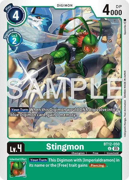 Stingmon - BT12-050 (Reprint) card art