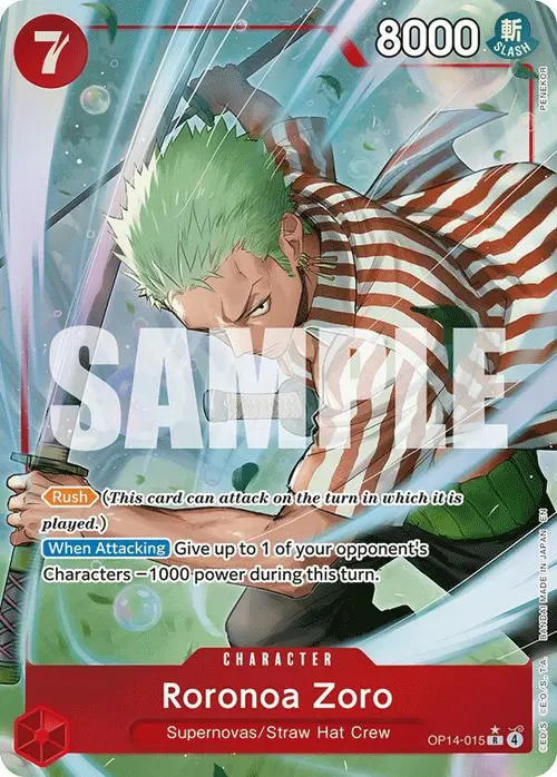 Roronoa Zoro - OP14-015 (Alternate Art) card art