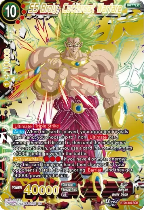 SS Broly, Cutthroat Warfare card art