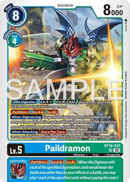Paildramon - BT16-025 (Reprint) card art