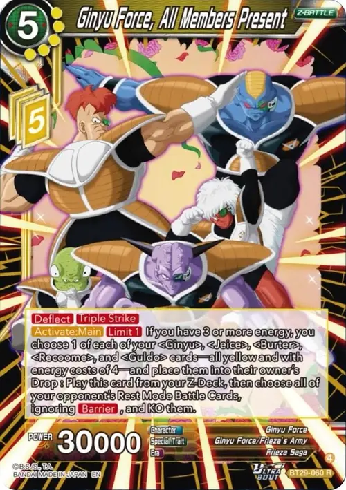 Ginyo Force, All Members Present card art