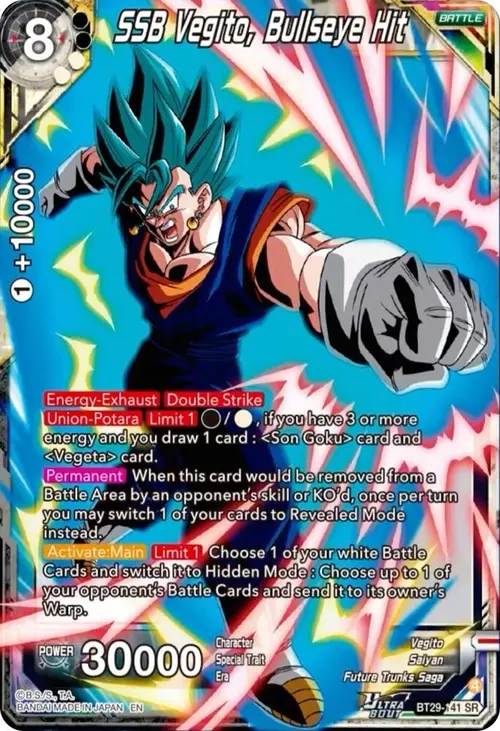 SSB Vegito, Bullseye Hit card art
