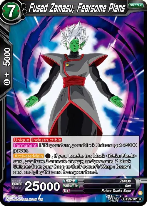 Fused Zamasu, Fearsome Plans card art