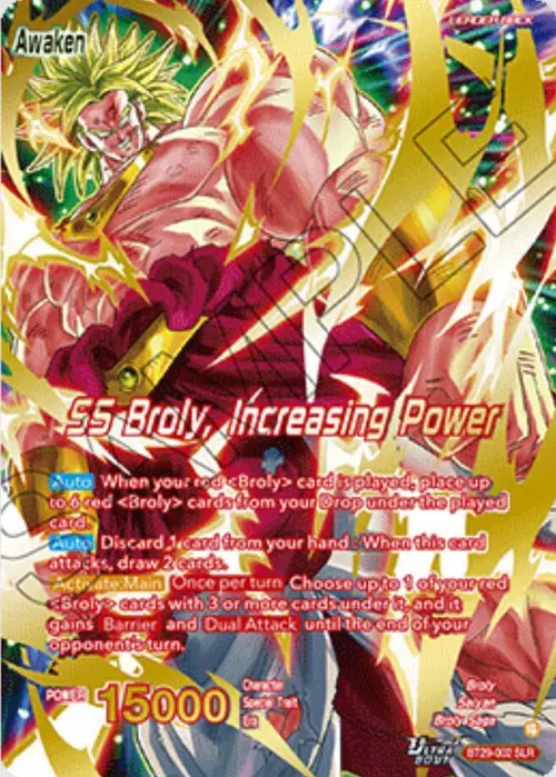 Broly // SS Broly, Increasing Power (SLR) card art