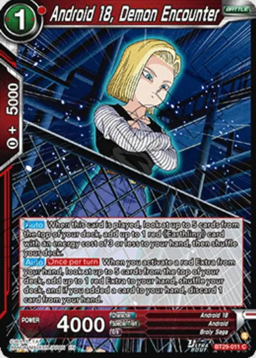 Android 18, Demon Encounter card art