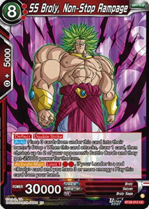 SS Broly, Non-Stop Rampage card art