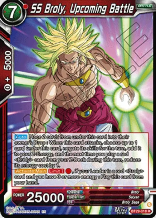 SS Broly, Upcoming Battle card art