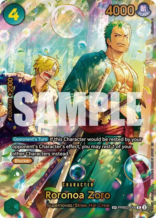 Roronoa Zoro - PRB02-006 (SP) card art