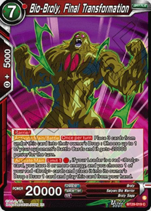 Bio-Broly, Final Transformation card art