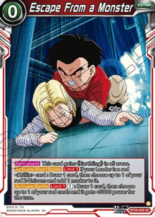 Escape From a Monster card art
