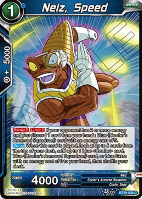 Neiz, Speed card art