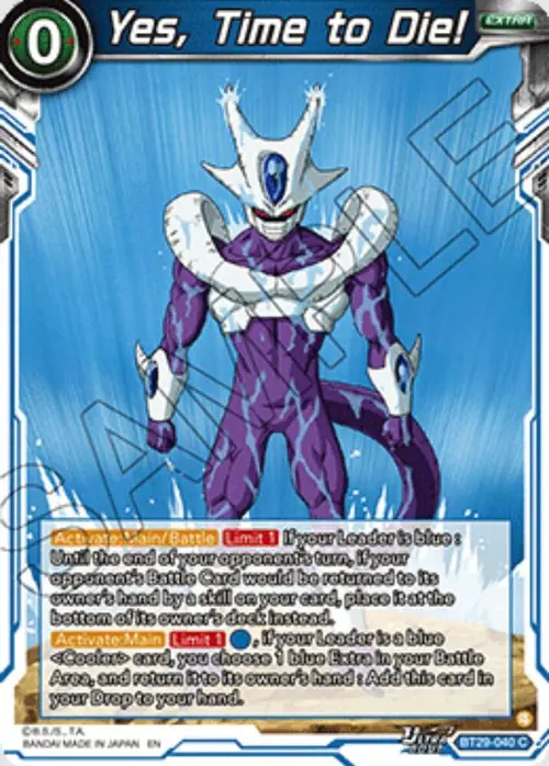 Yes, Time to Die! card art