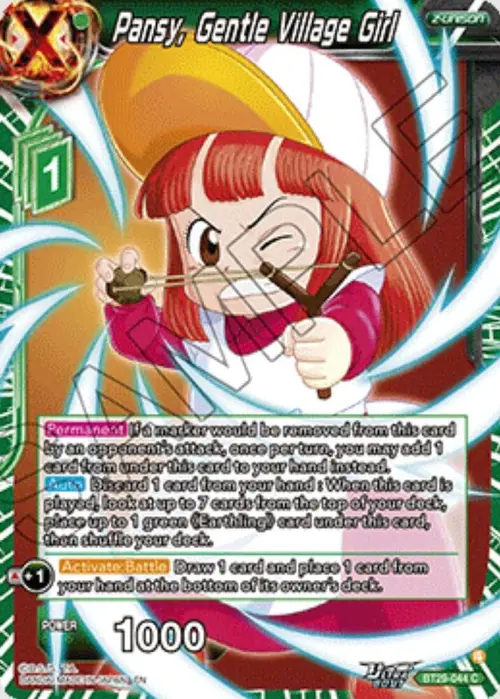 Pansy, Gentle Village Girl card art