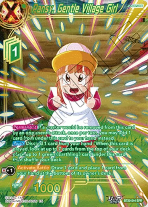 Pansy, Gentle Village Girl (SPR) card art