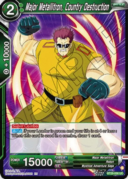 Major Metallitron, Country Destruction card art