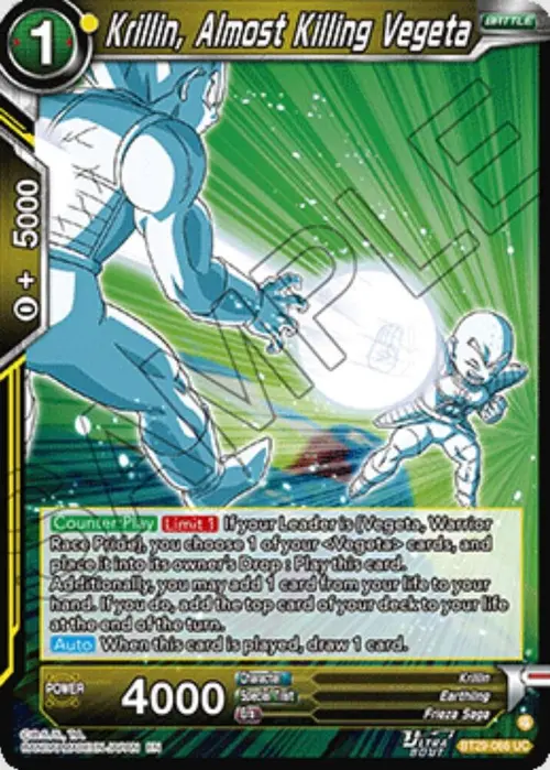 Krillin, Almost Killing Vegeta card art