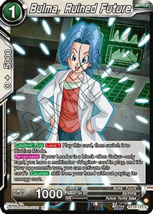 Bulma, Ruined Future card art
