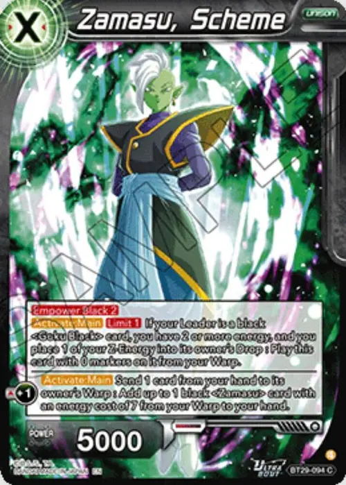 Zamasu, Scheme card art