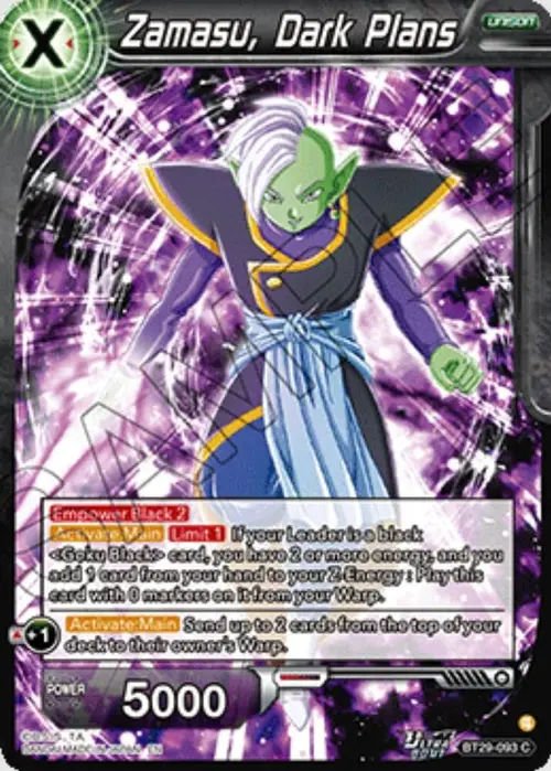Zamasu, Dark Plans card art