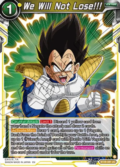We Will Not Lose!!! card art