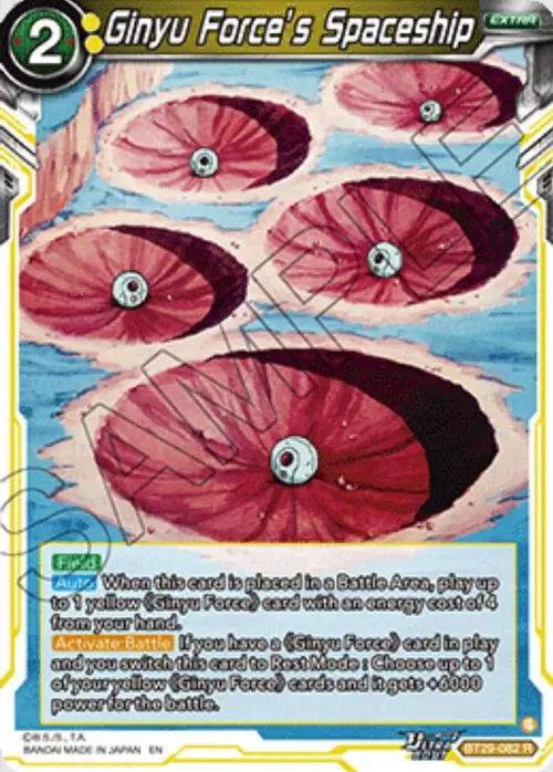 Ginyu Force’s Spaceship card art
