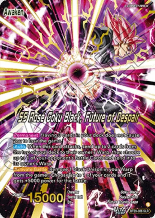 Goku Black // SS Rose Goku Black, Future of Despair (SLR) card art