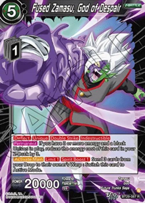 Fused Zamasu, God of Despair card art