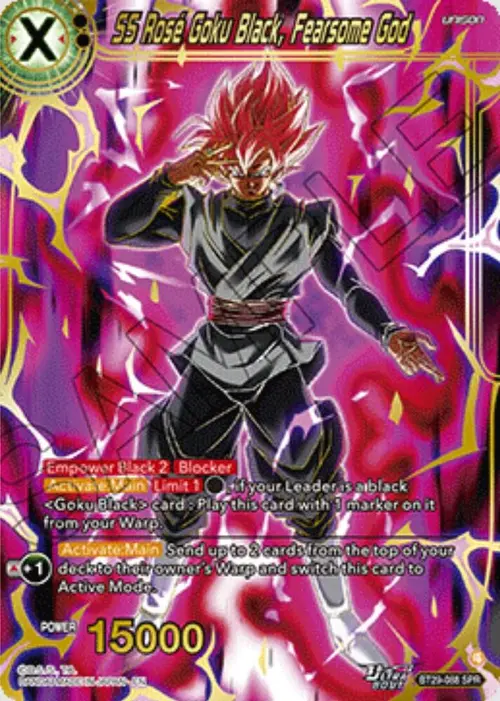 SS Rose Goku Black, Fearsome God (SPR) card art