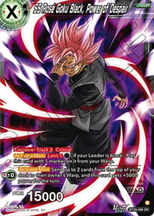 SS Rose Goku Black, Power of Despair card art